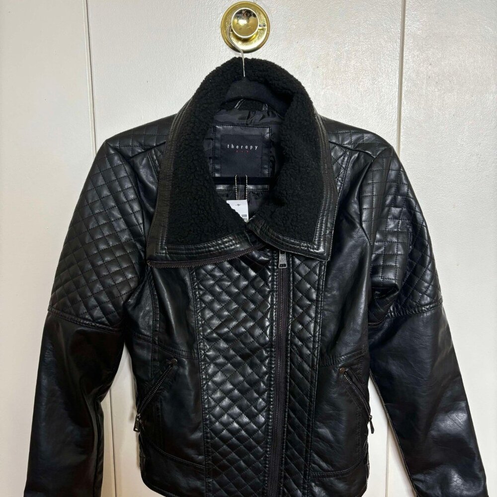 Therapy faux leather jacket, Excellent condition with tag on it, size S